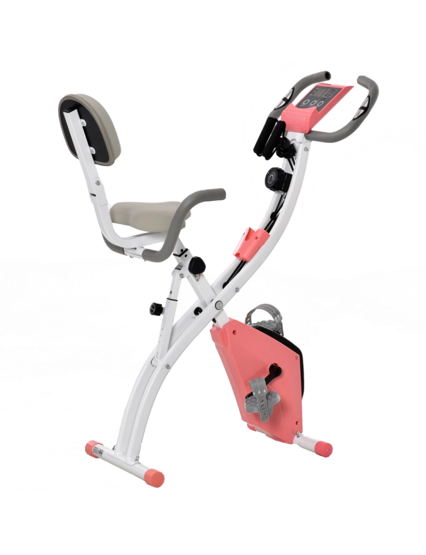 HOMCOM Bicicleta Est tica Dobr vel com Altura e Resist ncia