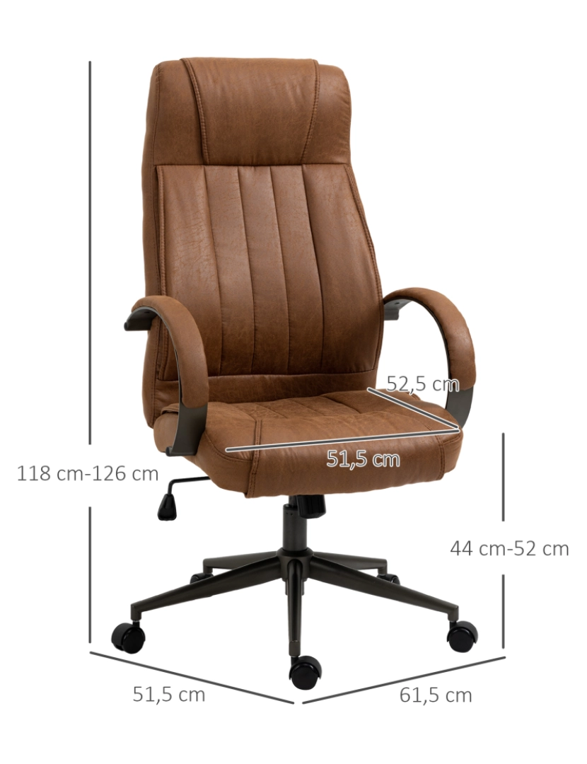 imagem de Cadeira de Oficina 61.5x52.5x126cm cor marrom 921-4753