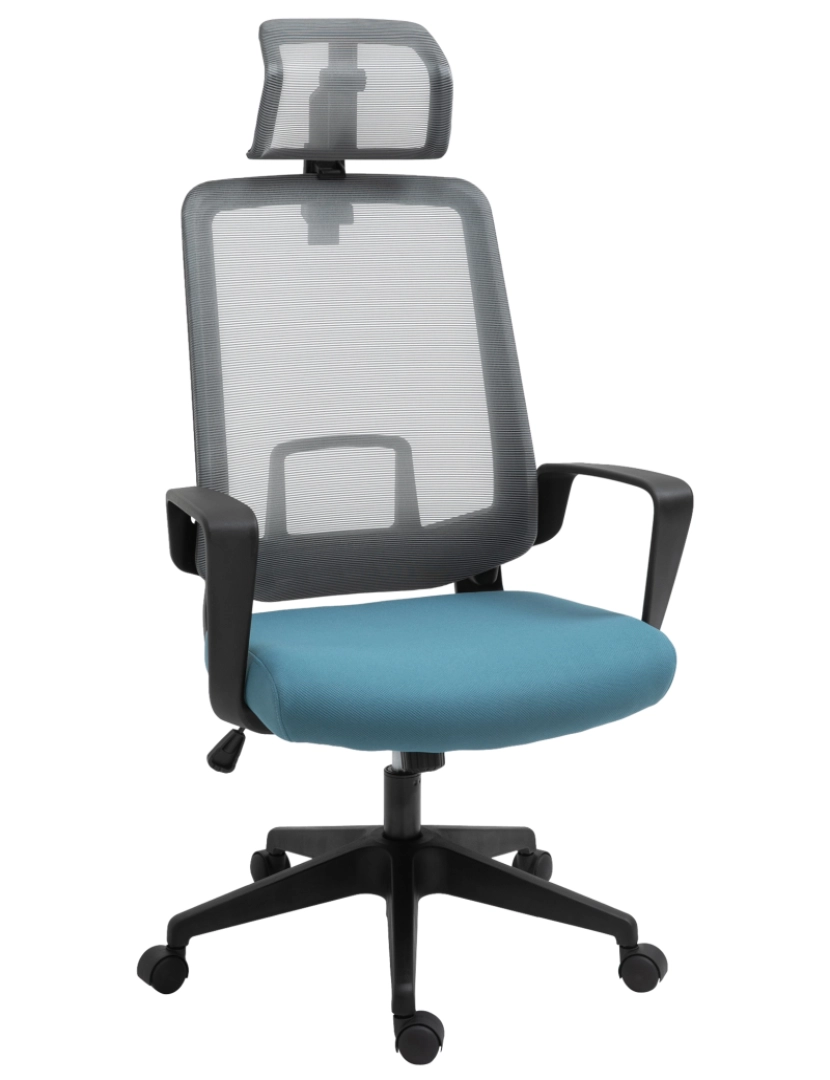 Vinsetto - Cadeira de Oficina 63.5x63x125.5cm cor azul 921-533BU