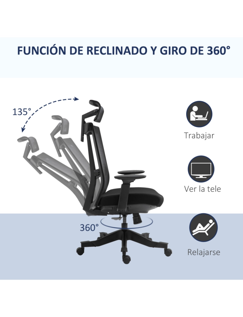 imagem de Cadeira de Oficina 66.5x66x118cm cor preto 921-5304