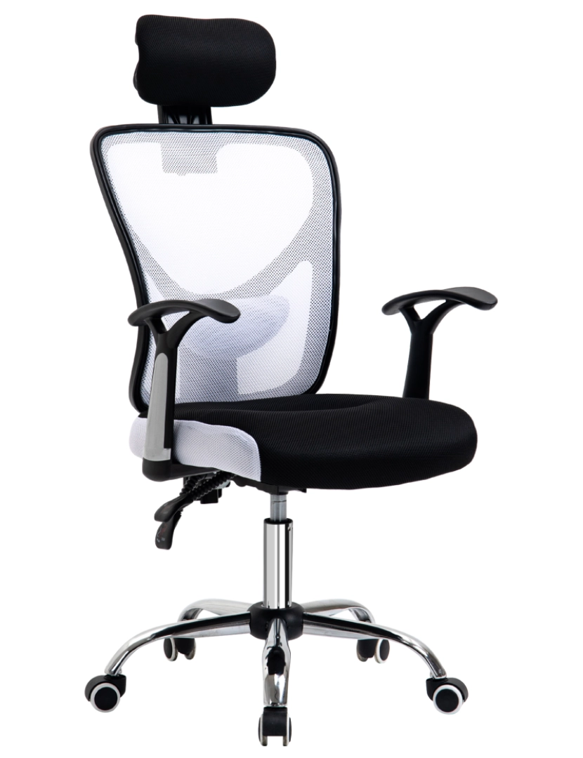 Vinsetto - Cadeira de Escritório 65x67x118cm cor branco 921-522WT