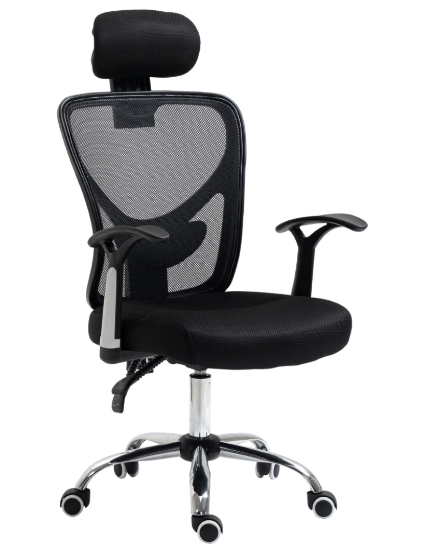 Vinsetto - Cadeira de Escritório 65x67x118cm cor preto 921-522BK