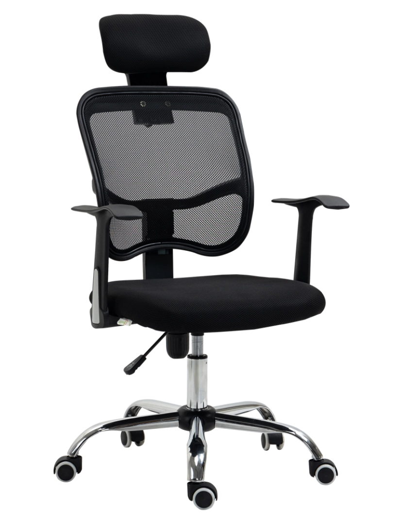 Vinsetto - Cadeira de Escritório 63x62x117cm cor preto 921-504