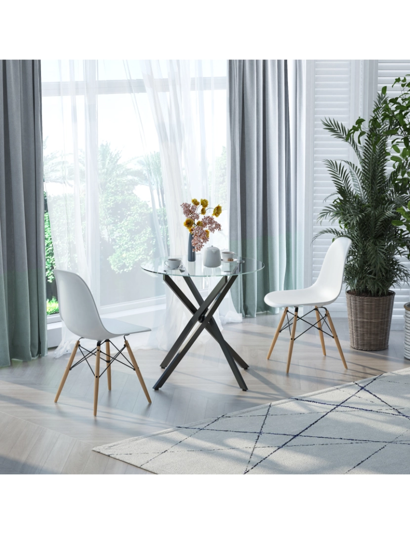 imagem de Mesa Sala de Jantar Ø80x75cm cor preto 839-0798