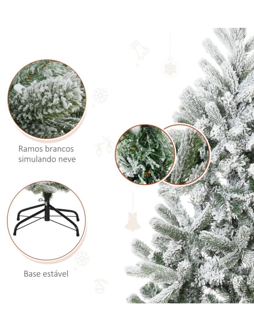 imagem de Árvore de Natal Ø90x150cm cor verde e branco 830-2957