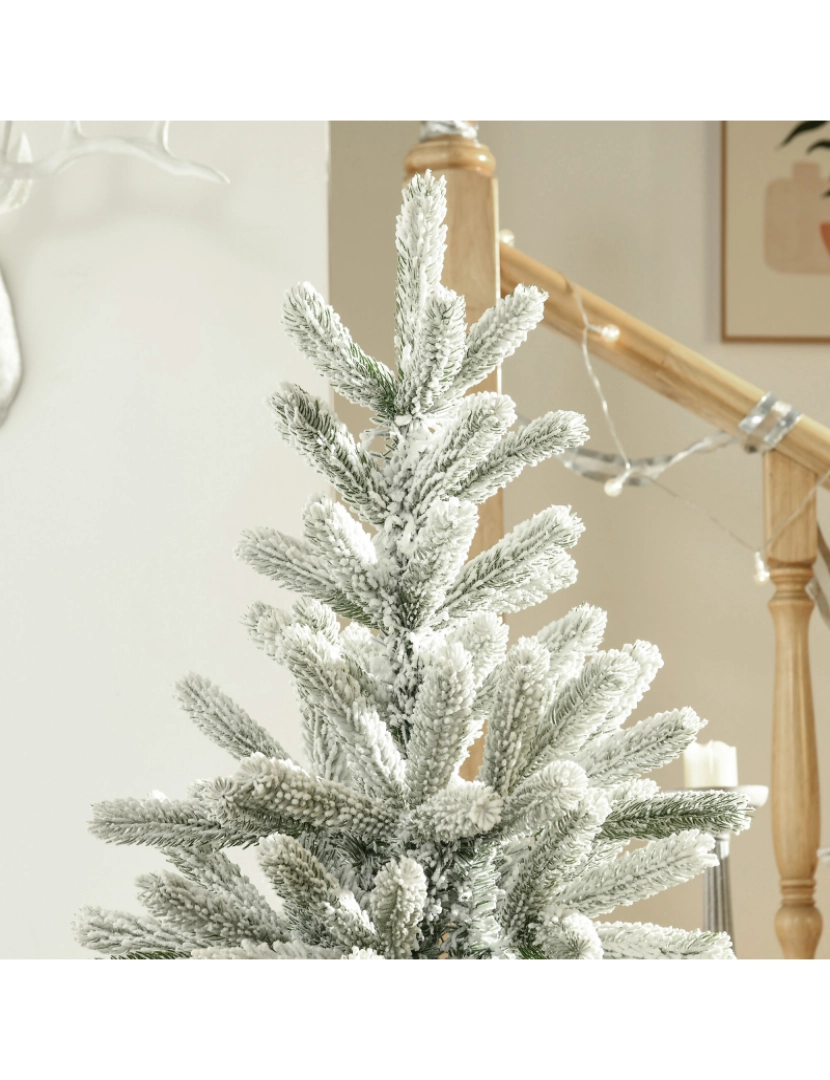 imagem de Árvore de Natal Ø90x150cm cor verde e branco 830-2958