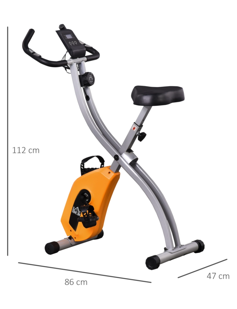 imagem de Bicicleta Estática 86x47x112cm cor laranja A90-2603