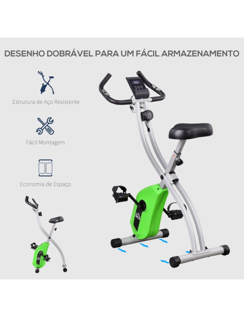 imagem de Bicicleta Estática 86x47x112cm cor verde A90-260GN10