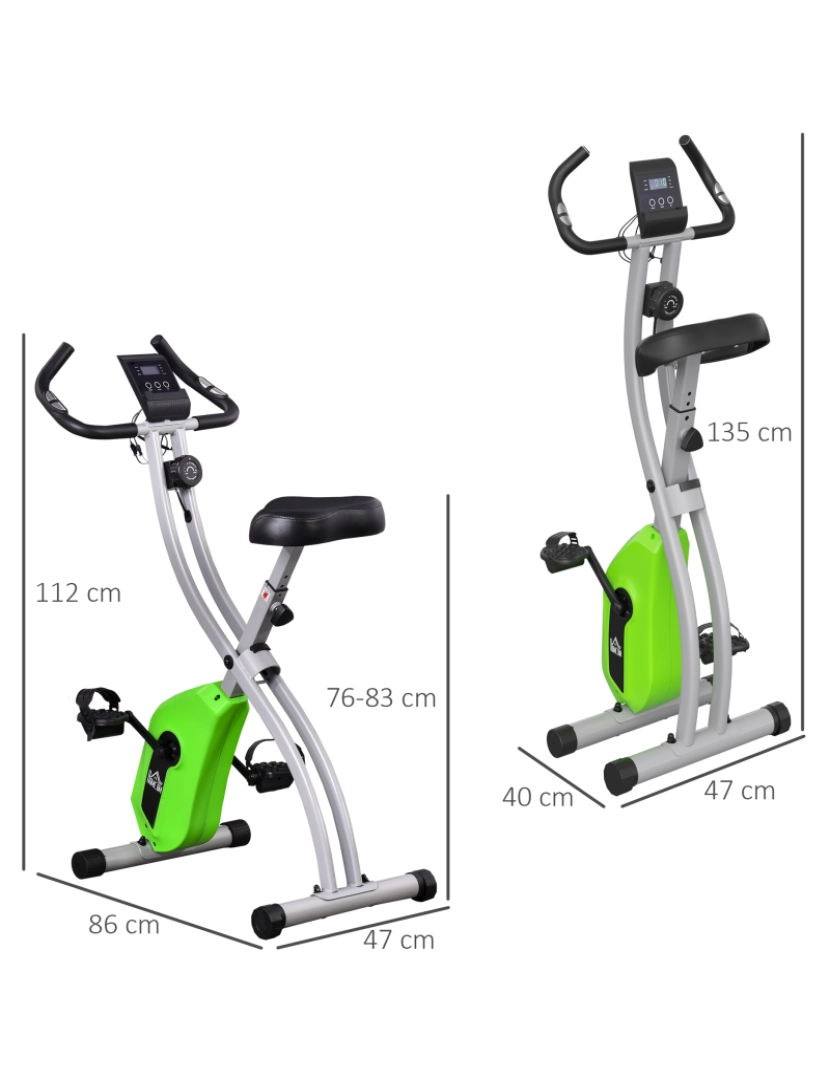 imagem de Bicicleta Estática 86x47x112cm cor verde A90-260GN3