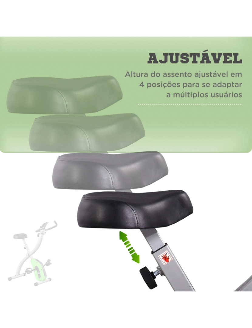 imagem de Bicicleta Estática 86x47x112cm cor verde A90-260GN5