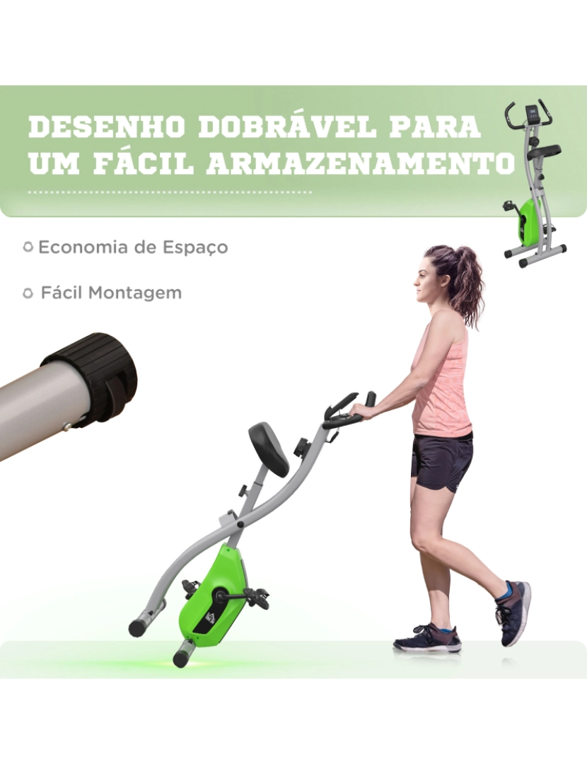 imagem de Bicicleta Estática 86x47x112cm cor verde A90-260GN6