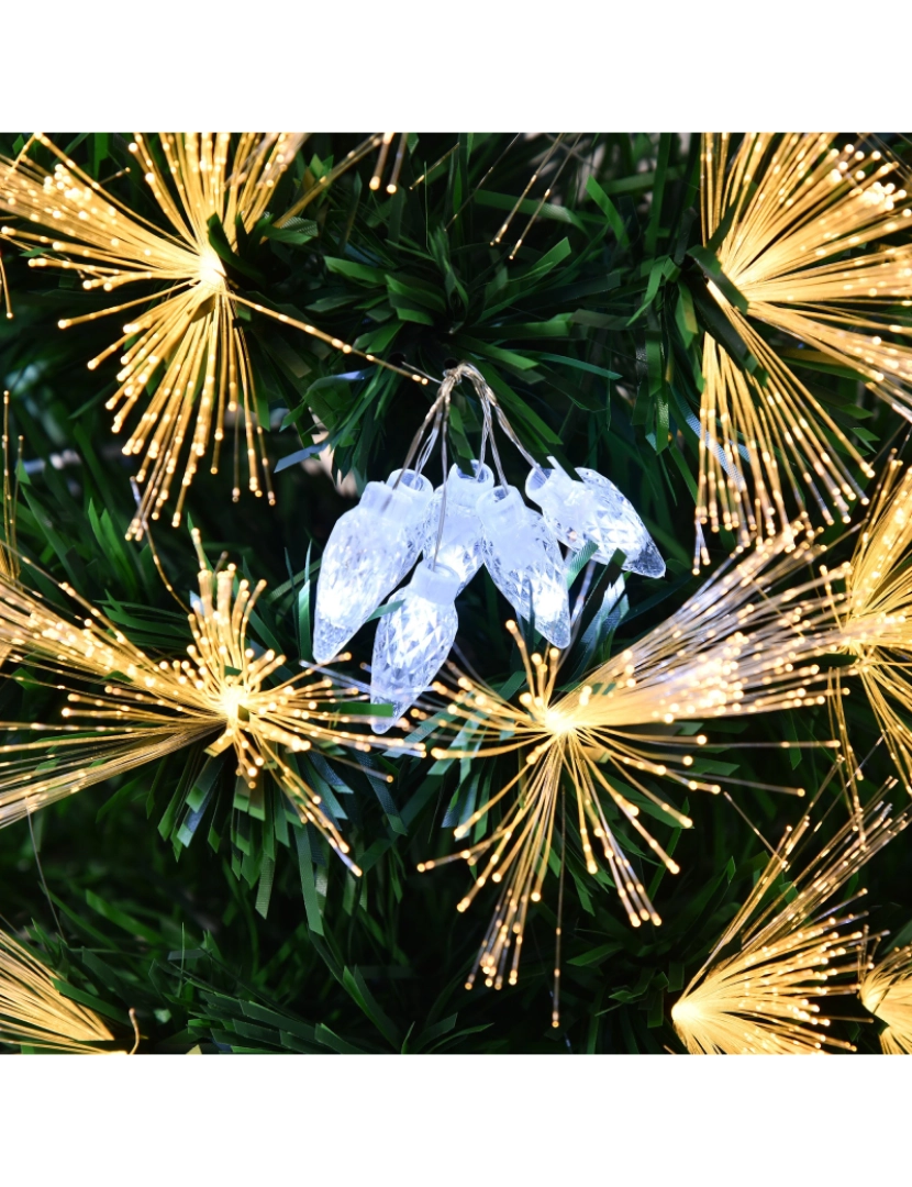 imagem de Árvore de Natal com Fibra Óptica Ø70x150cm cor verde 830-348V909