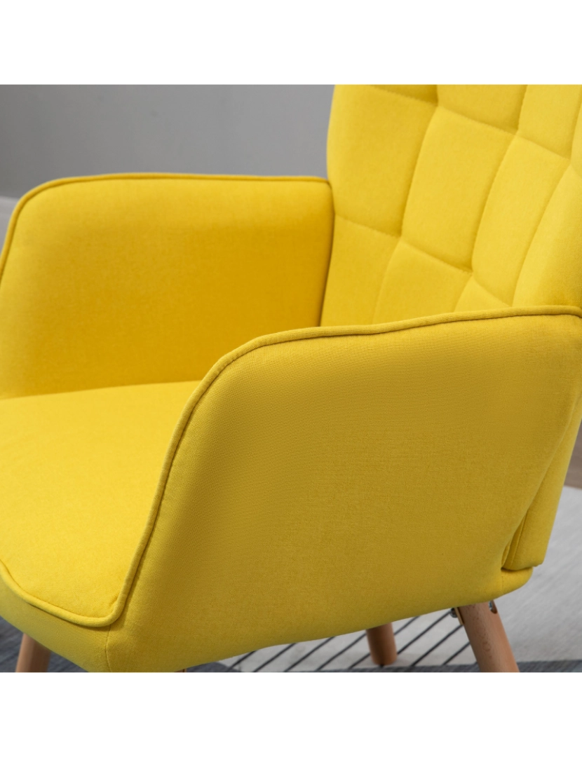 imagem de Poltrona 71x76x101cm cor amarelo 839-132YL9
