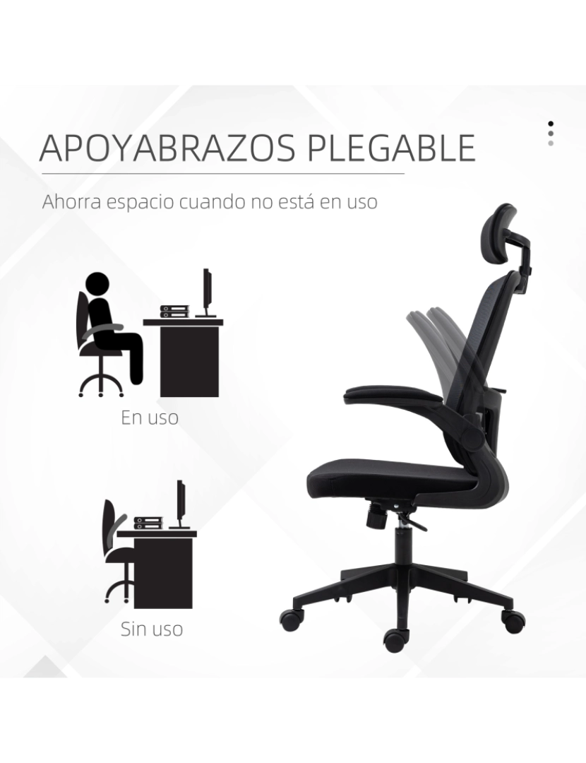 imagem de Cadeira de Escritório 65x64x122cm cor preto 921-417BK6