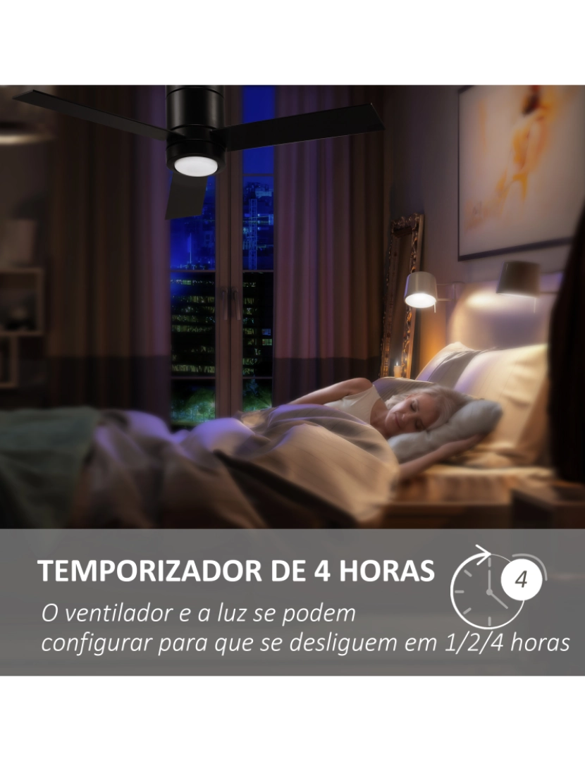 imagem de Ventoinha de Teto Ø112x25cm cor preto B31-390BK6