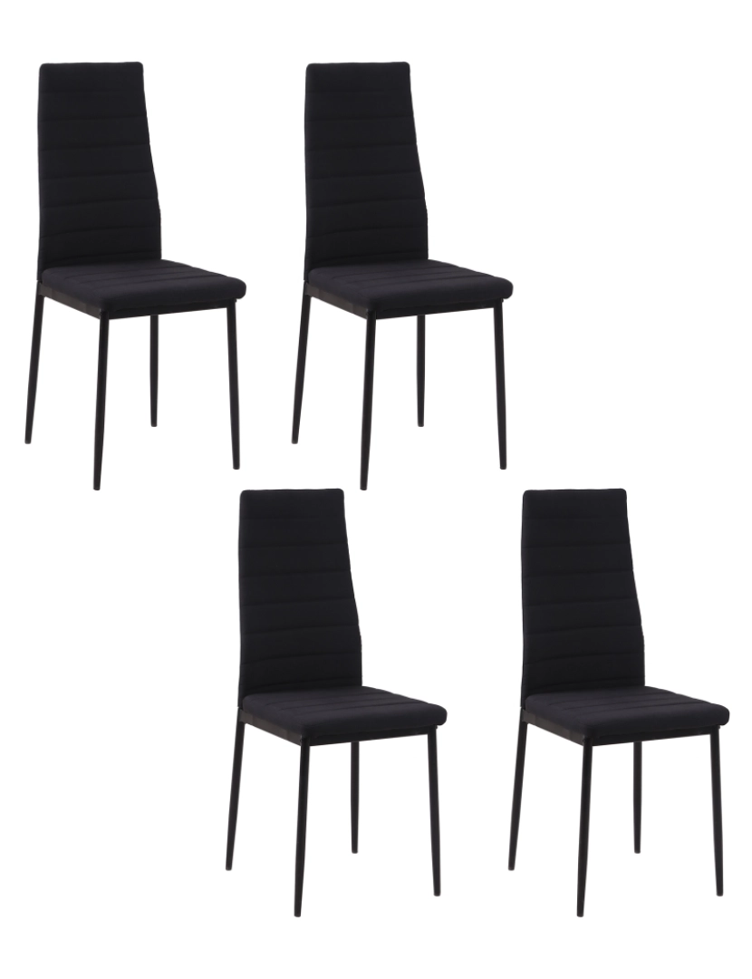 Homcom - Conjunto de Cadeiras 41x50x97cm cor preto 835-483V01BK