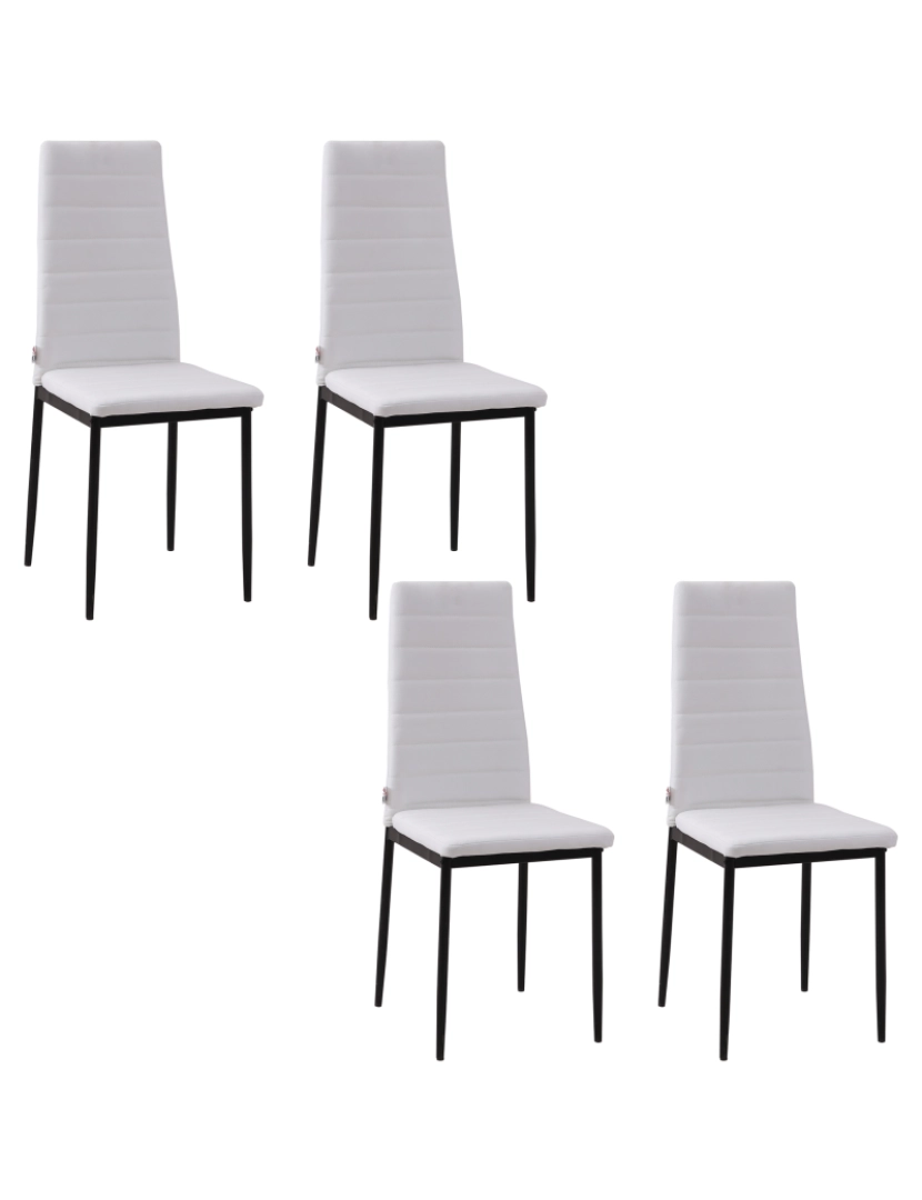 Homcom - Conjunto de Cadeiras 41x50x97cm cor branco 835-483V01WT