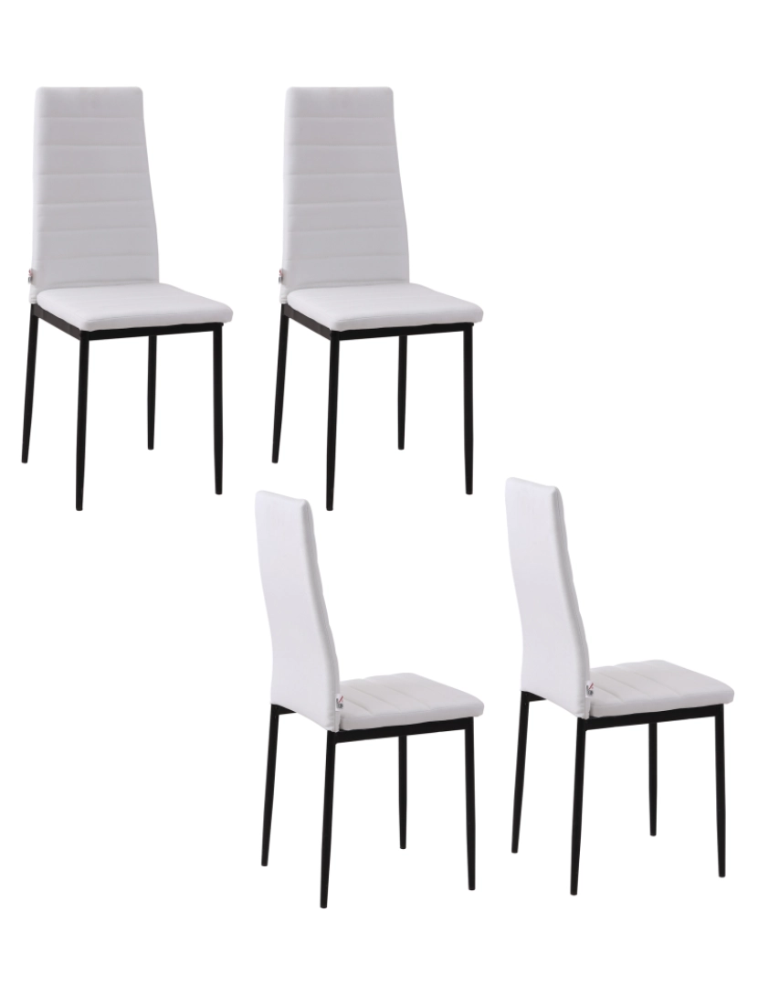 imagem de Conjunto de Cadeiras 41x50x97cm cor branco 835-483V01WT7
