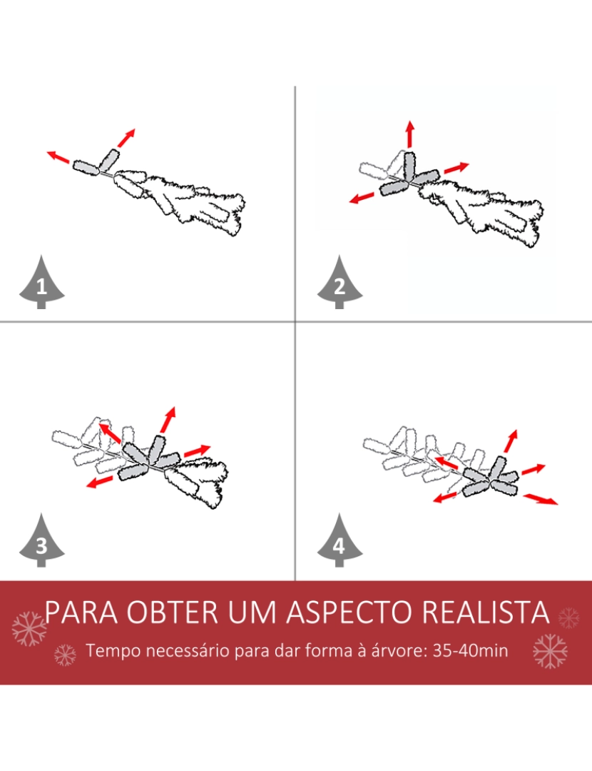imagem de Árvore de Natal Artificial 240cm Ø120x240cm cor verde 830-354V015