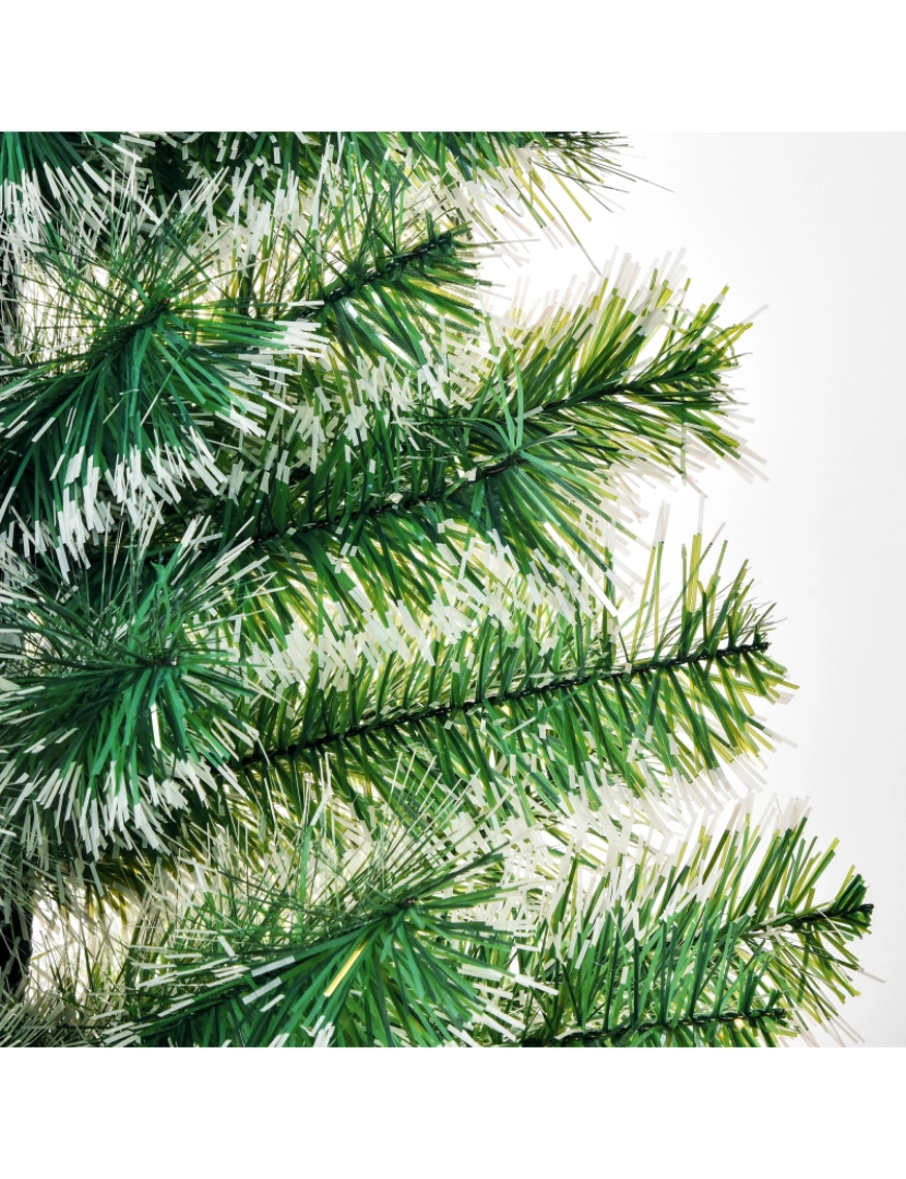 imagem grande de HOMCOM Árvore de Natal Artificial 150cm com 416 Ramos e Suporte de Metal Árvore de Natal para Decoração de Interior Sala de Estar Festas Ø75x150 cm Verde8