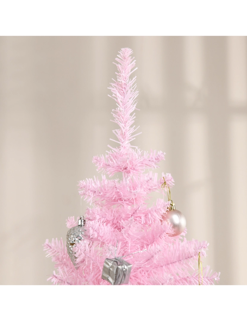 imagem de Árvore de Natal Ø55x180cm cor rosa 830-182PK8