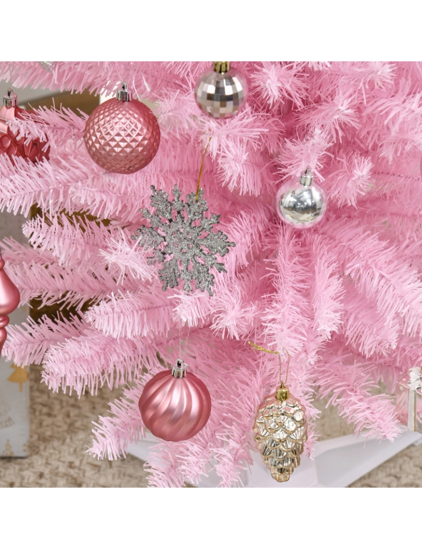imagem de Árvore de Natal Ø55x180cm cor rosa 830-182PK9