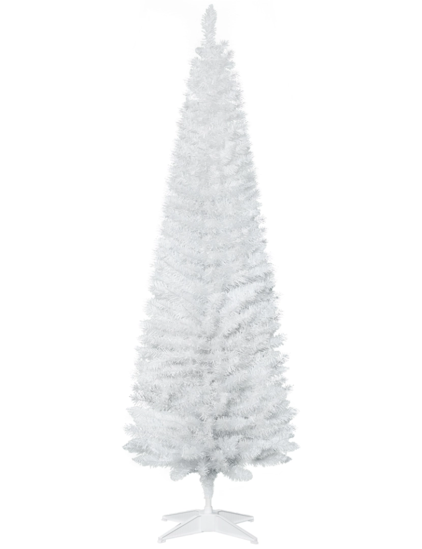 Homcom - HOMCOM Árvore de Natal Artificial 180cm Ignífugo com 390 Ramos de PVC e Suporte de Metal Decoração de Natal para Interiores Fácil de Montar Verde