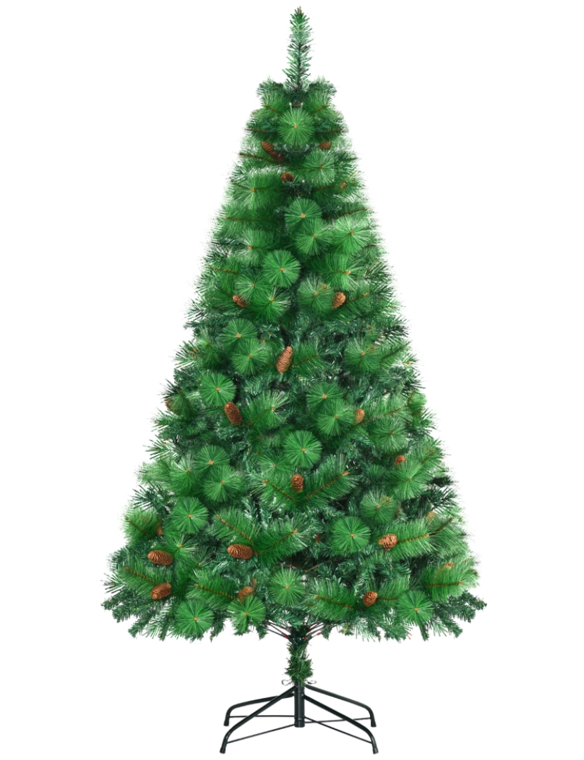imagem grande de Árvore de Natal Artificial Ø116x180cm cor verde 830-563V00GN1
