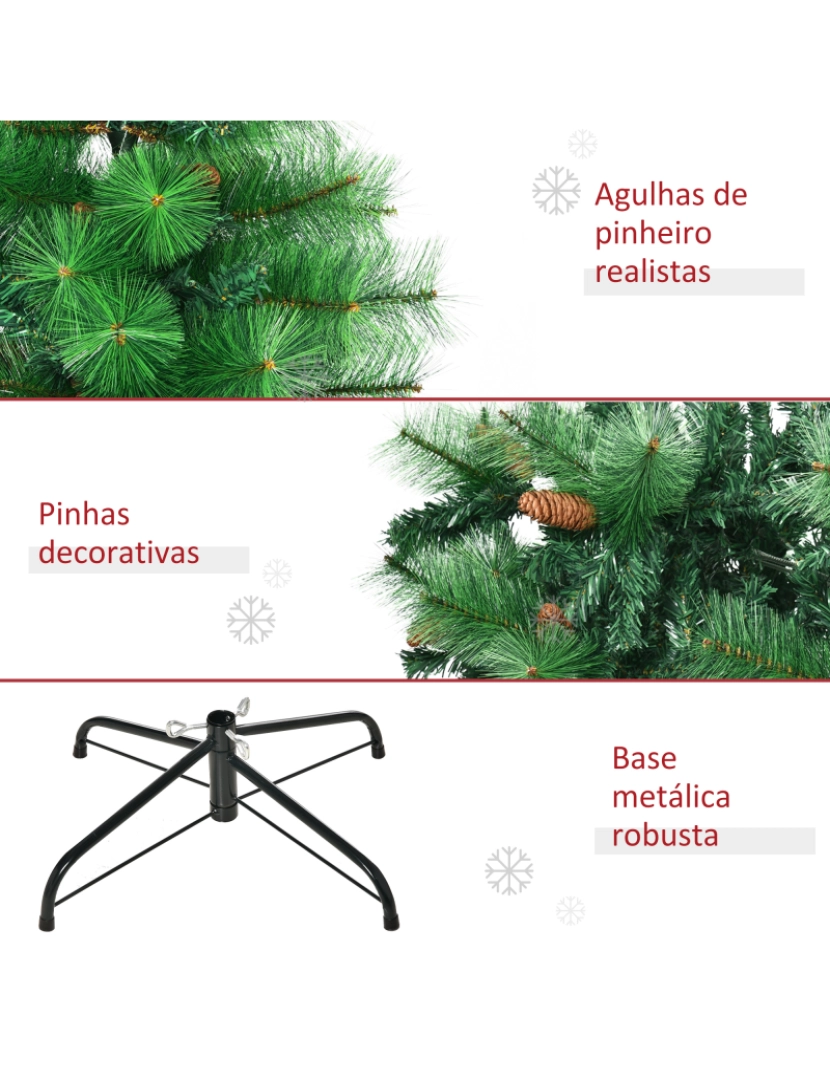 imagem de Árvore de Natal Artificial Ø116x180cm cor verde 830-563V00GN7