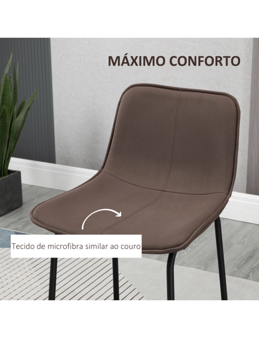 imagem de Conjunto de Bancos Altos 48.5x58.5x92.5cm cor marrom 835-776V00CF5