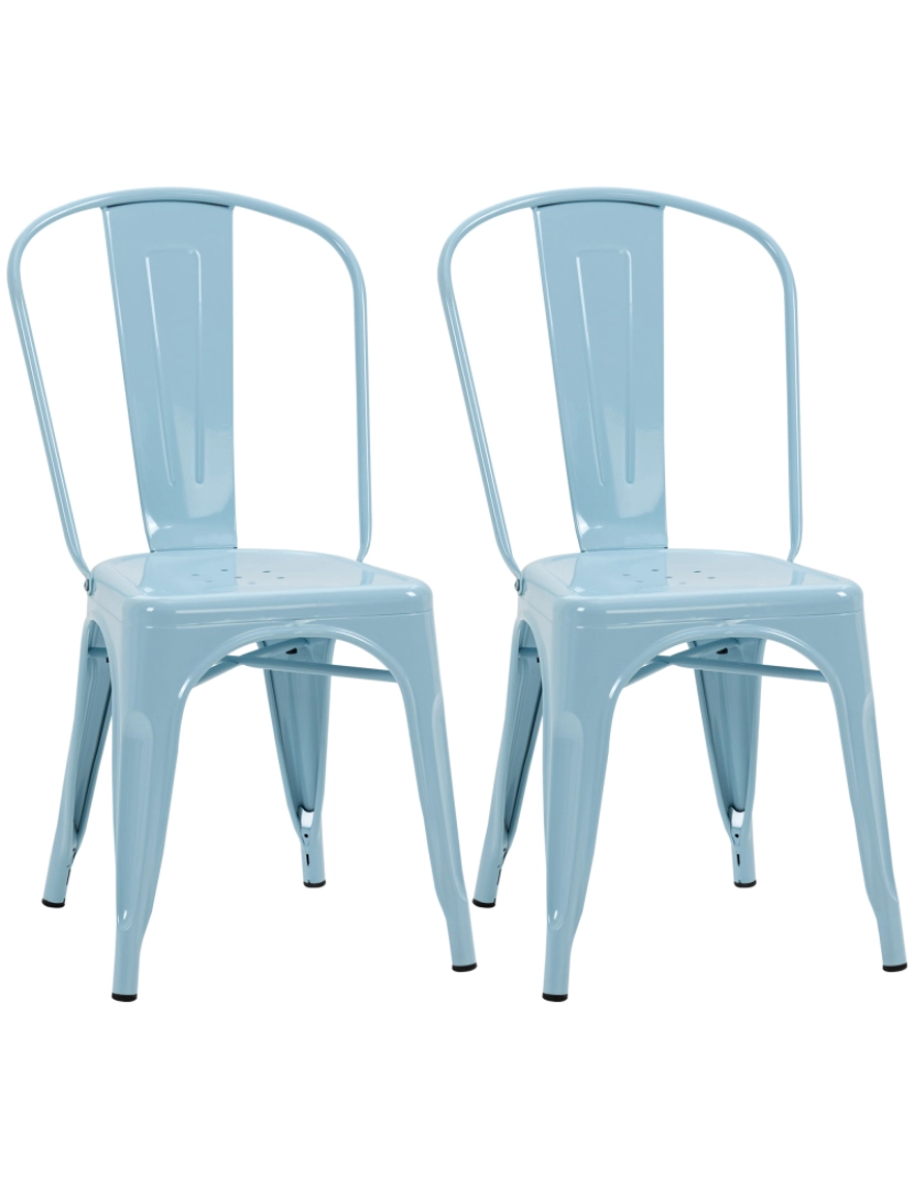 Homcom - Conjunto de Cadeiras 45x51.5x85cm cor azul 835-774V00BU