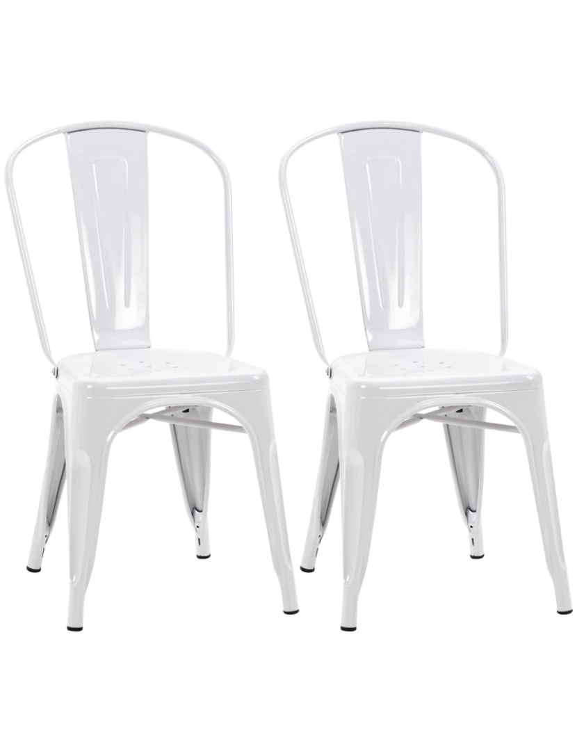 imagem de Conjunto de Cadeiras 45x51.5x85cm cor branco 835-774V00WT1