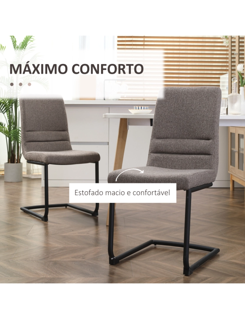 imagem de Conjunto de 2 Cadeiras 42x64x90cm cor marrom 835-521V036