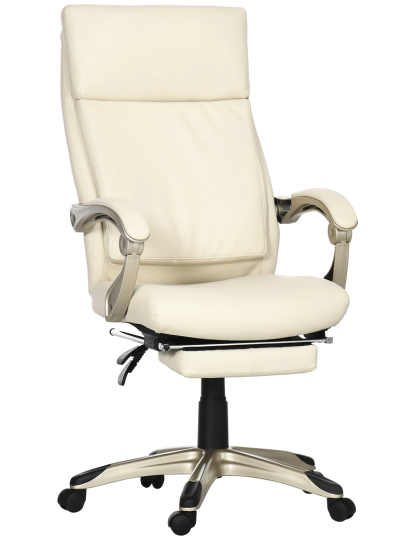 Vinsetto - Cadeira de Escritório 60,5x67x111-121cm cor branco 921-583