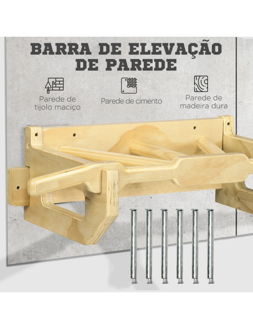 imagem de Barra de Elevação 100x44x25cm cor cor de madeira natural A91-2254