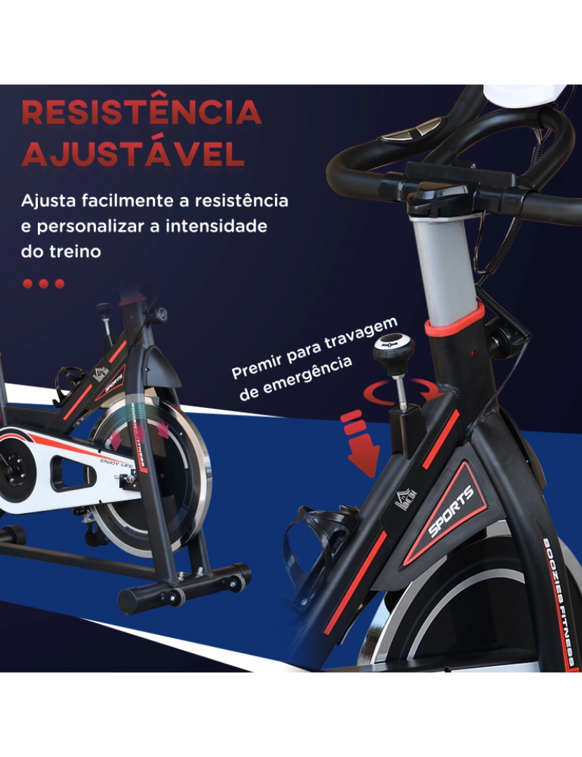 imagem de Bicicleta Estática 103x48x115cm cor preto A90-1445