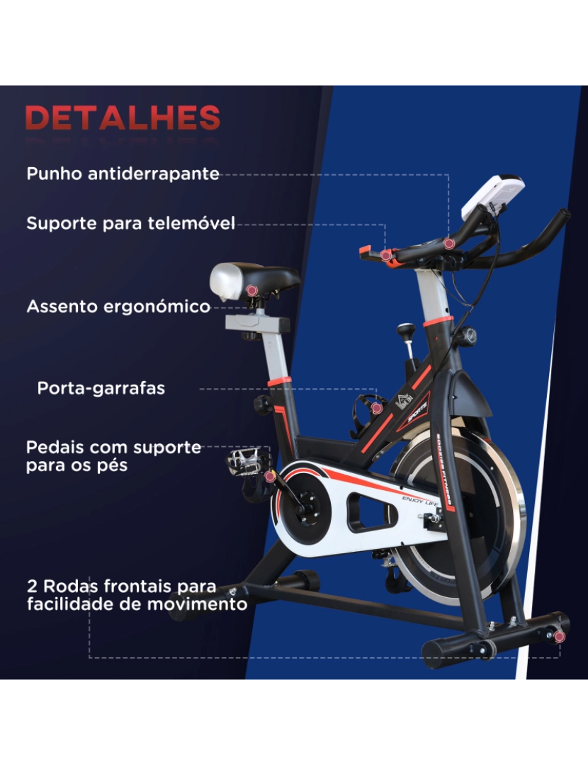 imagem de Bicicleta Estática 103x48x115cm cor preto A90-1447