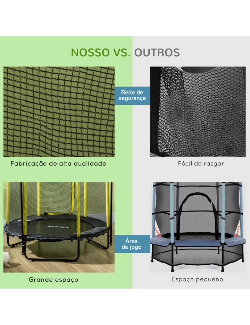 imagem de Trampolim Infantil 140x140x140cm cor preto 342-066V01BK7