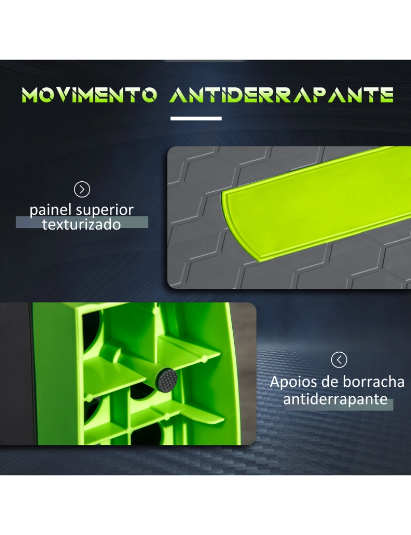 imagem de Plataforma Step 78x28x20cm cor verde e cinza A90-298GN6