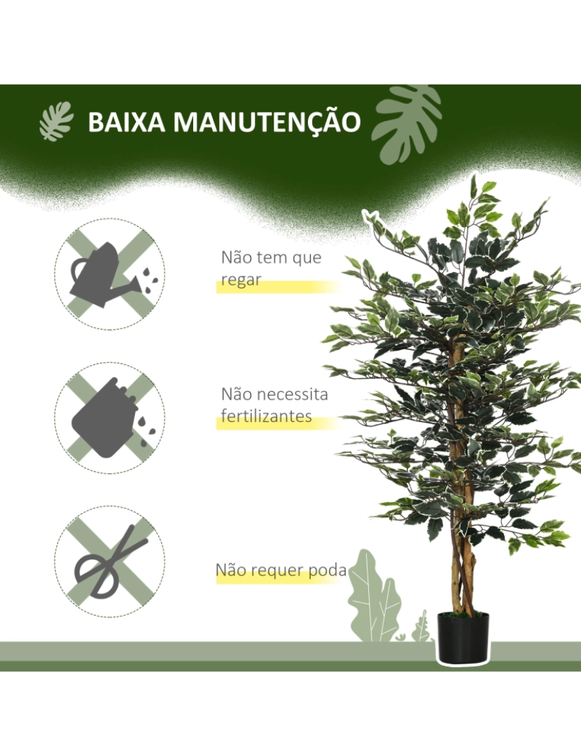 imagem de Planta Artificial 15x15x130cm cor verde 830-667V00DG6