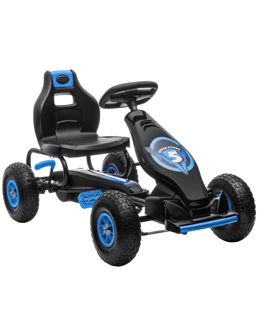 Homcom - Kart a Pedal 121x58x61cm cor azul 370-256V00BU
