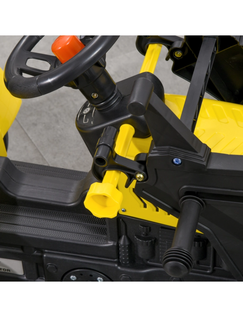 imagem de Trator a Pedal para Crianças 114x41x52cm cor amarelo e preto 341-018V00YL8