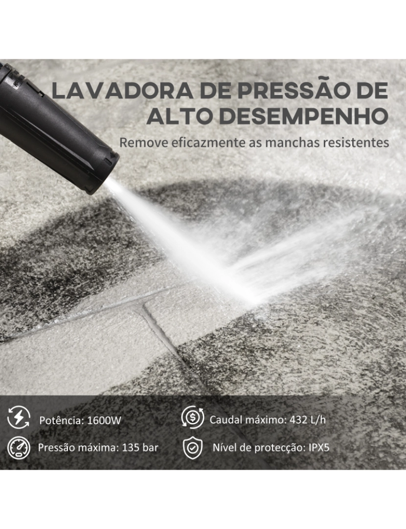 imagem de Lavadora de Alta Pressão 32x24x65cm cor azul 845-865V90BU4