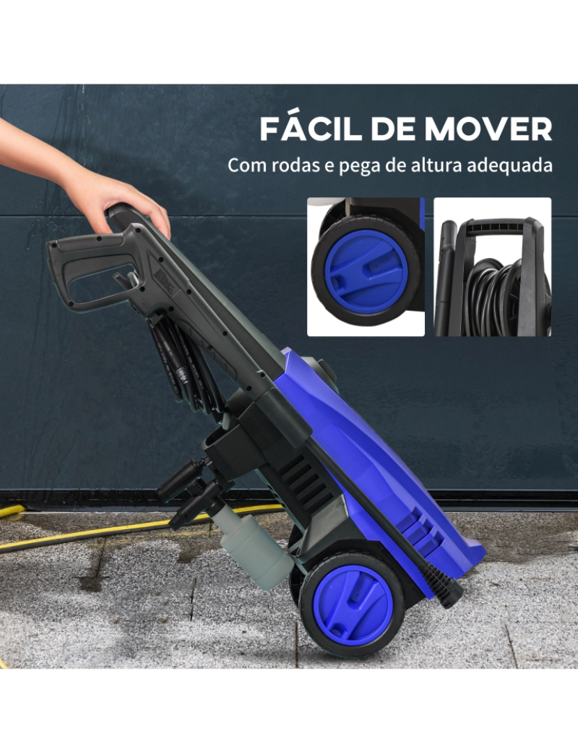 imagem de Lavadora de Alta Pressão 35x27x78cm cor azul 845-867V91BU8