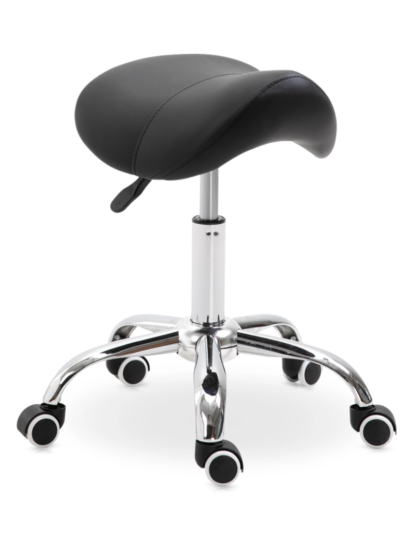 Homcom - Cadeira De Trabalho 52x53x(49-61)cm cor preto 02-0700