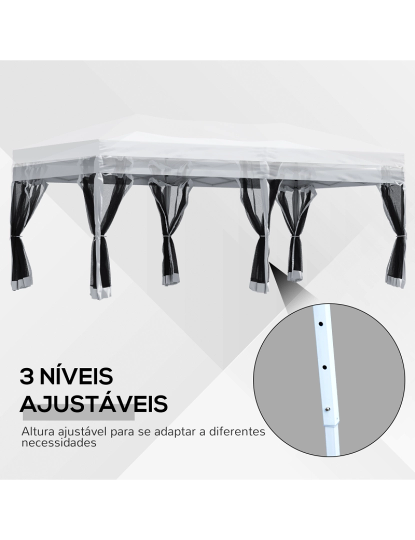 imagem de Pérgola 591x297x255cm cor branco 840-012CW7