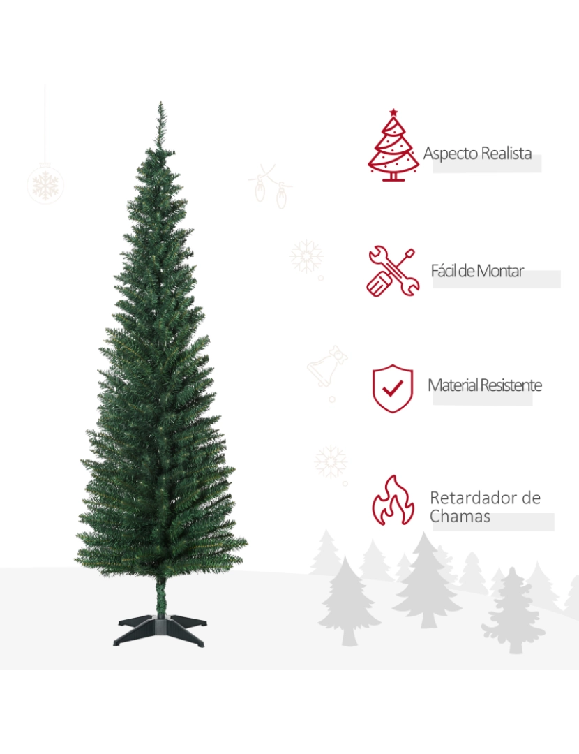 imagem de Árvore de Natal Φ55x180cm cor verde escuro 830-1824