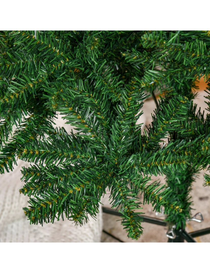 imagem de HOMCOM Árvore de Natal Artificial 210cm com 865 Ramos Ecológicos Decoração de Natal para Interiores Φ91x210cm Verde9