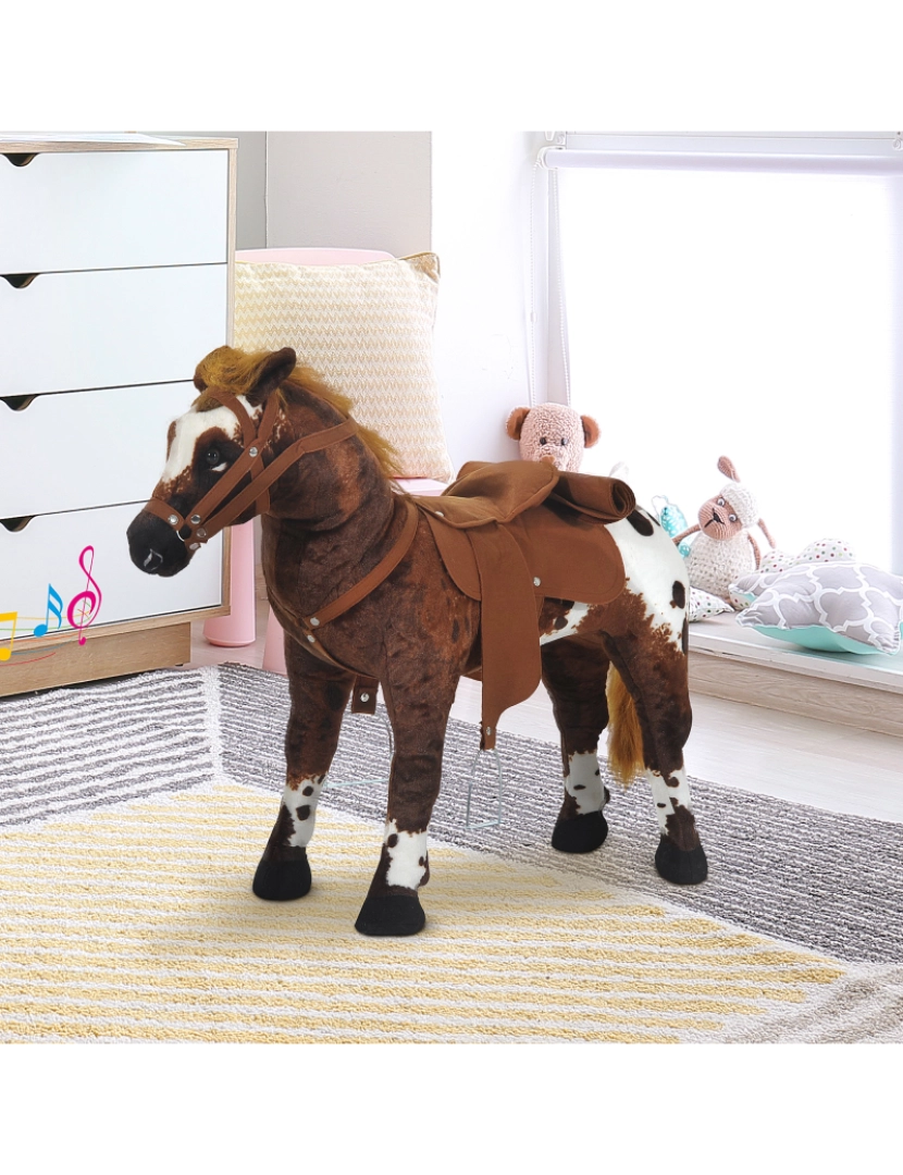 imagem grande de Cavalo de Brinquedo 85x28x60cm cor marrom 330-0512