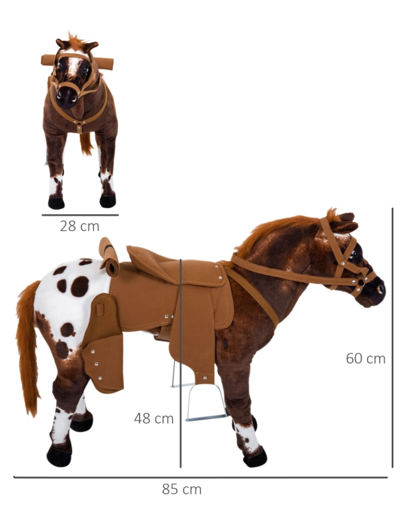 imagem grande de Cavalo de Brinquedo 85x28x60cm cor marrom 330-0513